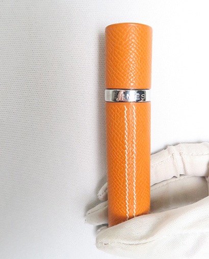 Hermes Atomizer Refillable Bottle and Case, front view